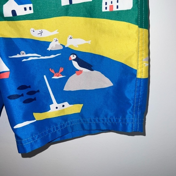 Mini Boden Swim Shorts Aqua Blue Puffins Boden 9-10 years - Picture 5 of 12